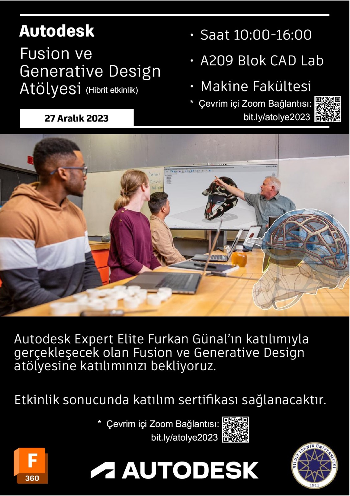 Autodesk Fusion ve Generative Design Atölyesi 